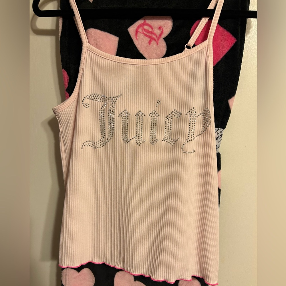 Juicy Couture Light Pink Ribbed Tank Top